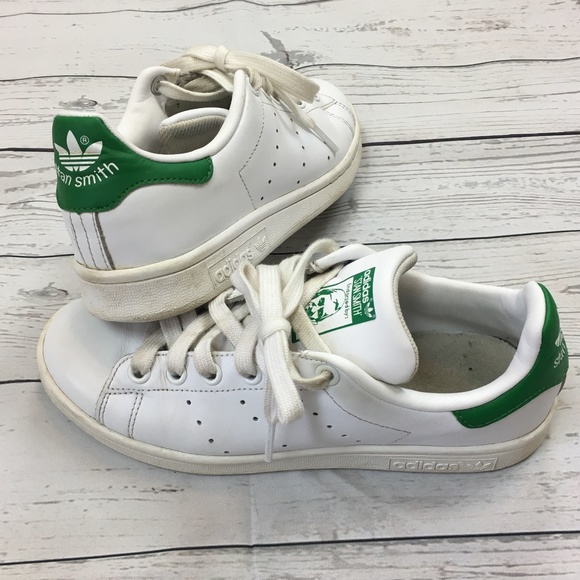 ADIDAS Stan Smith Ortholite White Green Sneakers 5 ADIDAS Stan Smith Ortholite White Green Sneakers 5